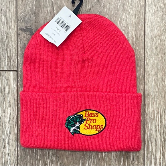 Bass Pro Shops Hot Pink Logo Beanie Hat 